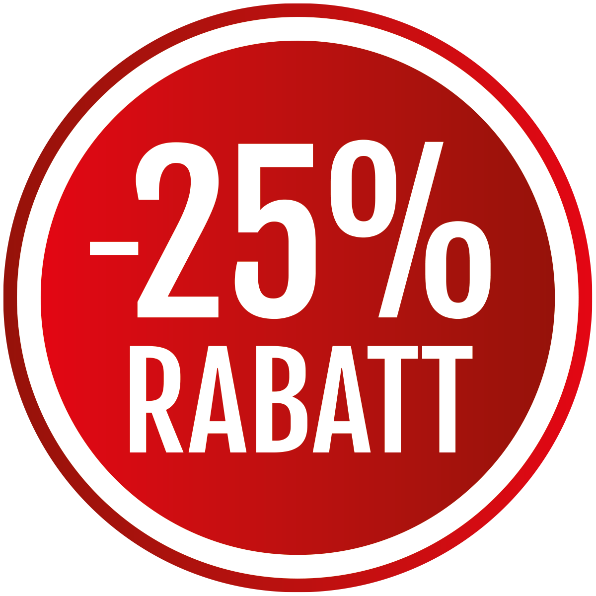 25% Rabatt